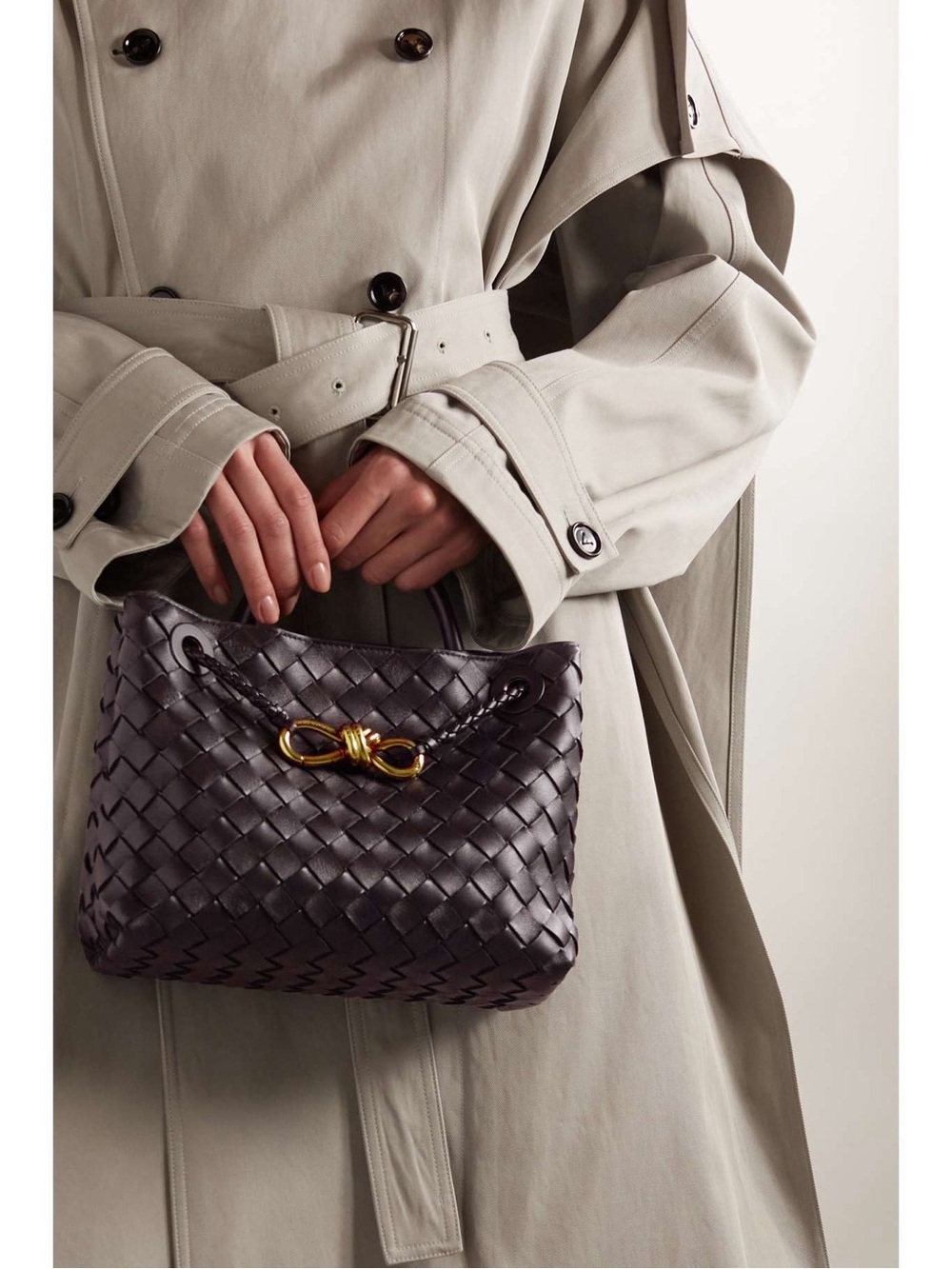Brown Intrecciato Leather Tote Bag – Bottega Veneta Andiamo Style Copy - Picture 6 of 9